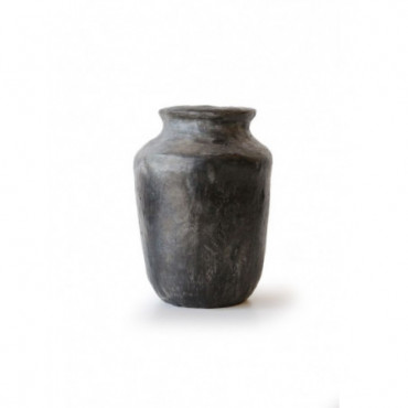 Vase en terracotta noir H21 Mimba