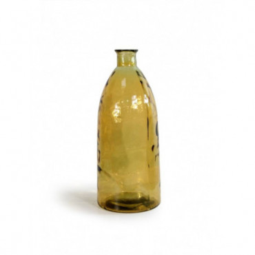 Vase en verre recyclé gris H60 cm Jaune Borie Lyam