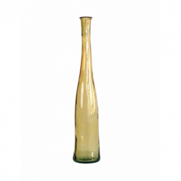 Vase en verre recyclé jaune H100 Colosseo