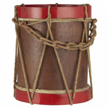 Marron tambour avec bords rouges