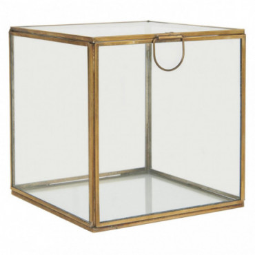 Boîte en verre avec couvercle carré