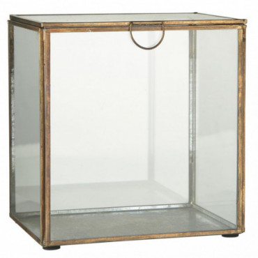 Boîte en verre avec couvercle haut