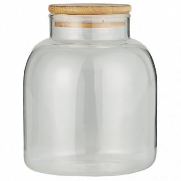 Bocal en verre avec couvercle en bambou 1200 ml