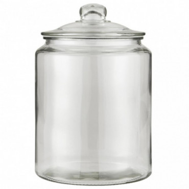 Pot en verre avec couvercle en verre et anneau en caoutchouc. 5500 ml