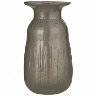 Vase Hyacinthe verre galet gris
