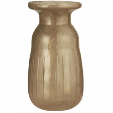 Vase Hyacinthe verre galet miel