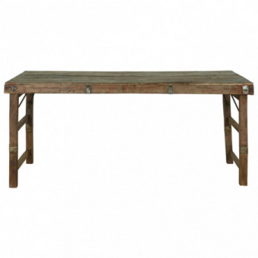 Table de marché bois avec supports en métal différentes tailles