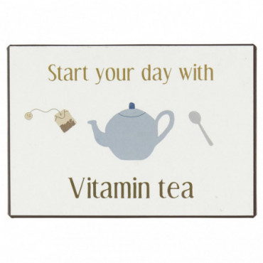 Plaque en métal Commencez votre journée avec du thé vitaminé