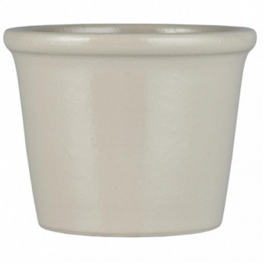 Pot Halfdan conique avec bord épais en haut sable D16.5cm