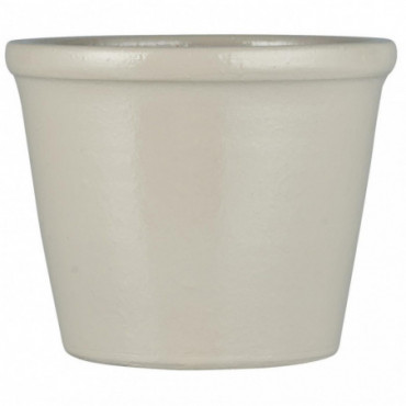 Pot Halfdan conique avec bord épais en haut sable D19cm