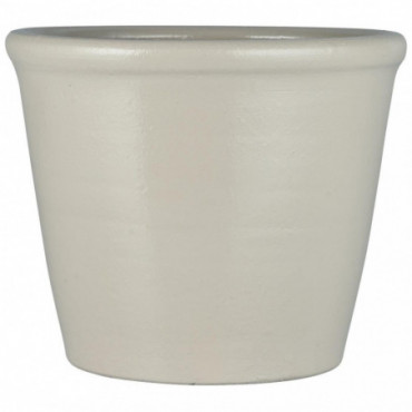 Pot Halfdan conique avec bord épais en haut sable D25cm