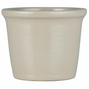 Pot Halfdan conique avec bord épais en haut sable D13cm