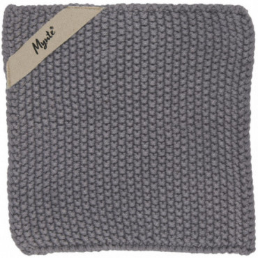 Manique gris foncé tricoté