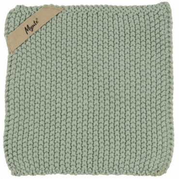 Manique vert poussiéreux tricoté