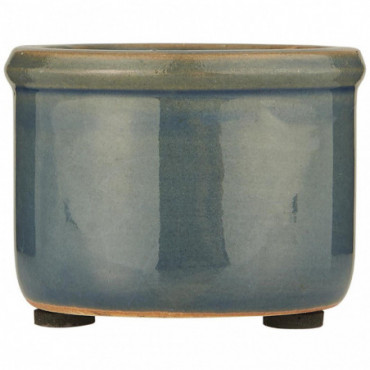 Pot mini Hilda surface craquelée bleu