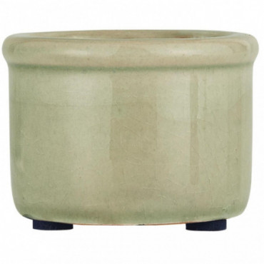 Pot mini Hilda surface craquelée vert poussiéreux