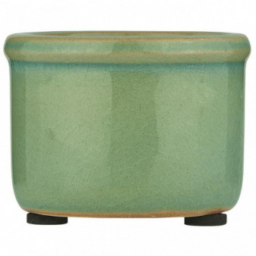 Pot mini Hilda surface craquelée verte