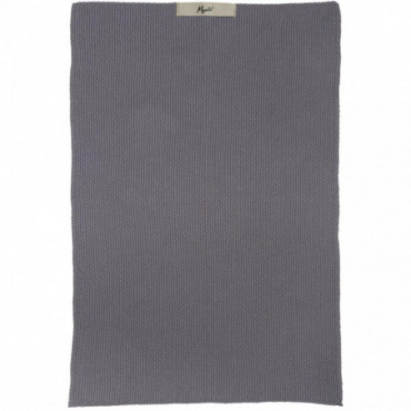 Serviette tricot gris foncé