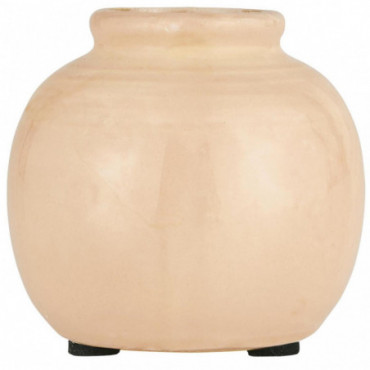 Vase mini Yrsa avec rainures surface craquelée D8cm