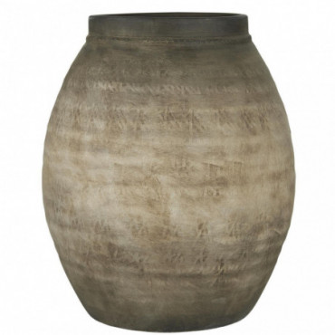Vase surface rayée ouverture D18 cm