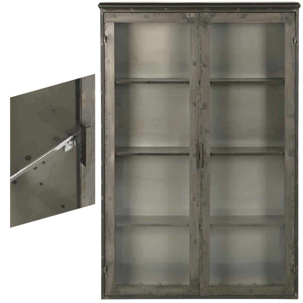 Élément mural avec 2 étagères et porte vitrée Unika 211500