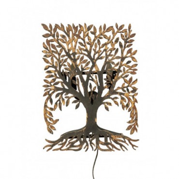 Applique arbre de vie patine marron
