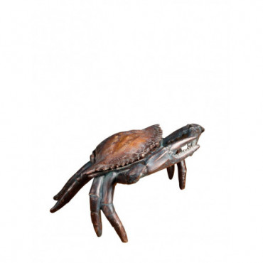 Boîte crabe résine patine foncée