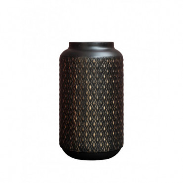 Cache-Pot décoratif noir mat en métal