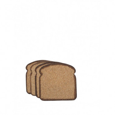 Coaster 'bread' x4