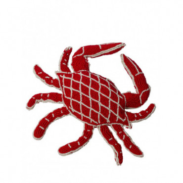 Crabe 30cm décoratif en perles