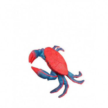 Crabe bleu et rouge en résine