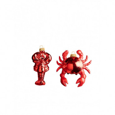 Crabe et homard rouges x2