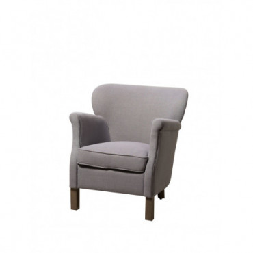 Fauteuil turner lin gris
