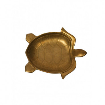 Grand vide poche tortue dorée céramique