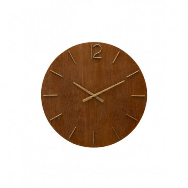Horloge bois et chiffres sixties