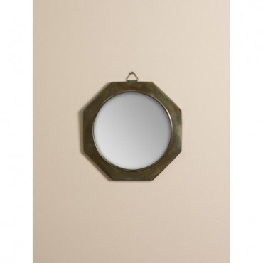 Miroir Convexe Dans Cadre Noir Et Guirlande Dorée Chehoma 34612