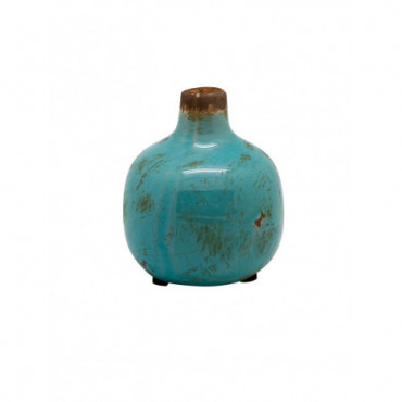 Petit vase céramique turquoise