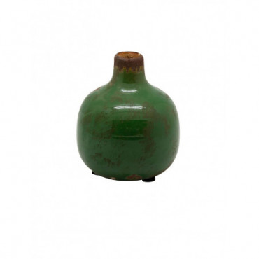 Petit vase céramique vert olive