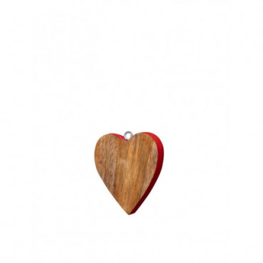 Suspension coeur en bois 8cm