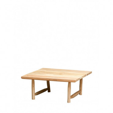 Table basse carrée bois brut archipel