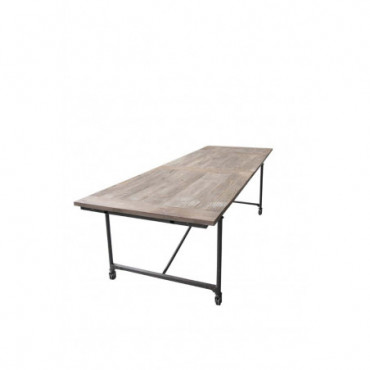 Table tapissier 250 cm + 2 rallonges 2x50 orme