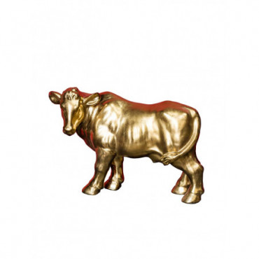 Vache céramique dorée