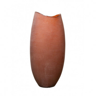 Vase orange sablé