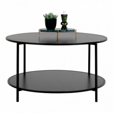 Table Basse Vita Noir 80x80x45