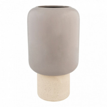 Vase en céramique grise, ø15 x 27 cm