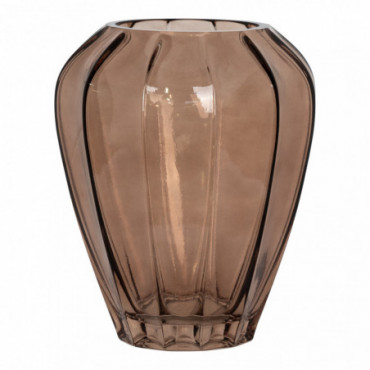 Vase en verre, marron, 22x22x29 cm
