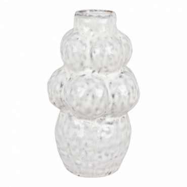 Vase en céramique, blanc, 16x16x28 cm