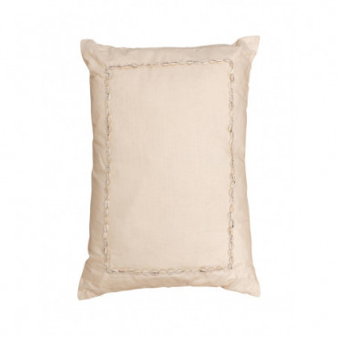 Coussin Beige Et Coquillages