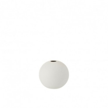 Vase Boule Ceramique Blanc Mat Petite taille