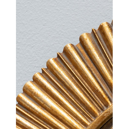 Miroir convexe doré bords lignés Sanctus 25cm Chehoma [34613] - 34,50 € :  Retrodeco Boutique de décoration pour la maison et le jardin